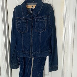Women's Blue Denim Jacket and Jeans Set